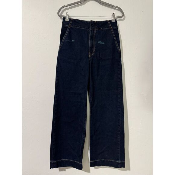 Levi’s Ribcage Highrise wide leg tailored jean in blue premium 26 - Picture 2 of 12